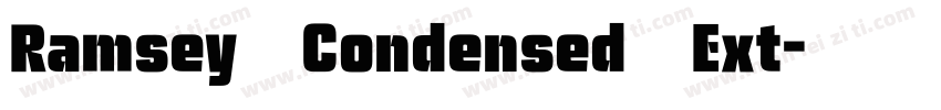 Ramsey Condensed Ext字体转换